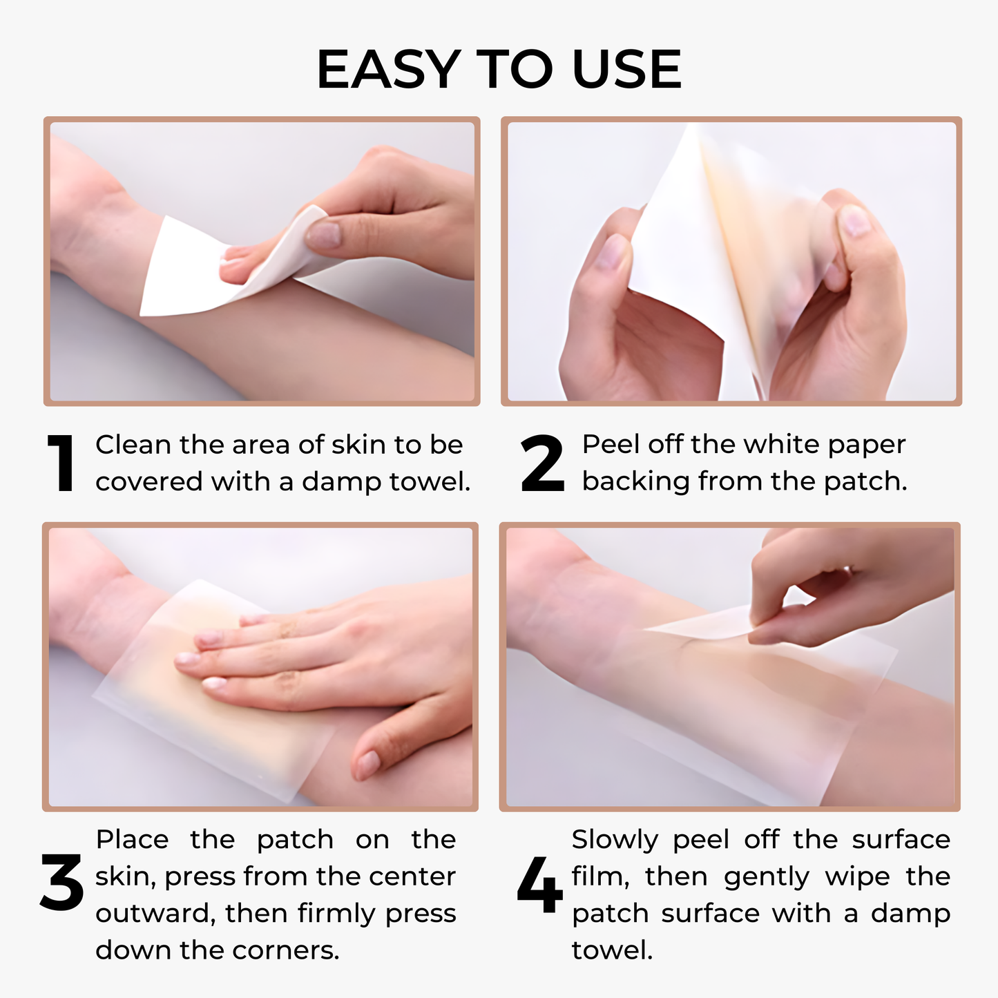 SakuraTape Scar Cover Patch 8cm x 10cm - conceals dark scars, burn scars, multiple skin