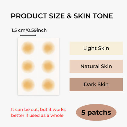 SakuraTape Scar Cover Patch - conceals dark scars, burn scars, surgical scars, multiple sizes and skin tones.