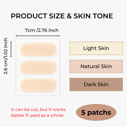 SakuraTape Scar Cover Patch 2.6cm x 7cm - conceals surgery scars, multiple skin