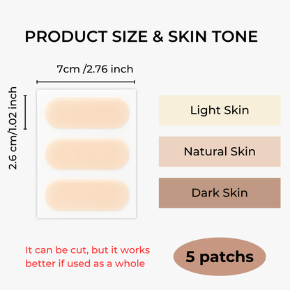 SakuraTape Scar Cover Patch 2.6cm x 7cm - conceals surgery scars, multiple skin