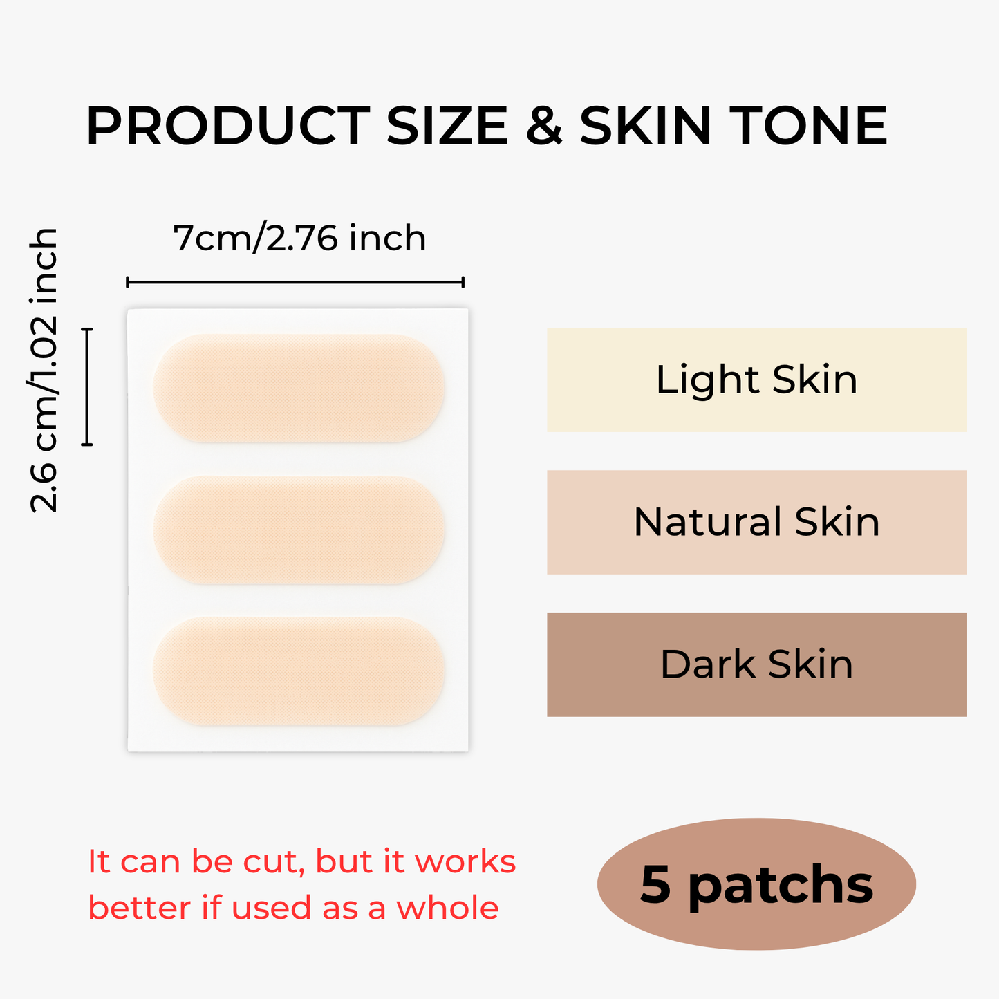 SakuraTape Tattoo Cover Patch – Multiple Sizes, Multiple Shades